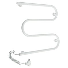 Электрический полотенцесушитель Laris Зебра Змеевик 25 ЧК3 500x500 Э левое подключение RAL 9016