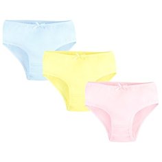 Трусики Bossa Nova 3 шт., размер 32, голубой/розовый/желтый