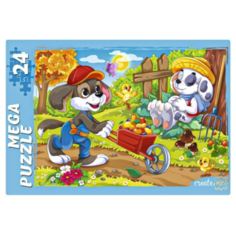 Пазл Рыжий кот Забавные щенки (ПУ24-0611)