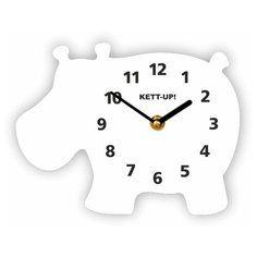Часы настенные кварцевые KETT-UP Бегемотик белый