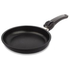 Сковорода AMT Gastroguss AMT420 20 см, съемная ручка, черный