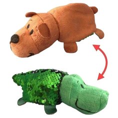 Мягкая игрушка 1 TOY Вывернушка Блеск Крокодил-Медведь 12 см