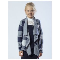 Кардиган Nota Bene размер 152, серый/клетка