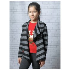 Кардиган Nota Bene размер 134, серый меланж