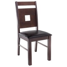 Стул Woodville Kubik, дерево/искусственная кожа, цвет: коричневый