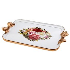 Поднос Lefard 141-132 белый/золотистый