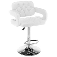 Стул Woodville Shiny, металл/искусственная кожа, цвет: белый