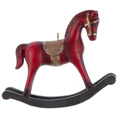 Статуэтка KARLSBACH Лошадка качалка, 10 см красный