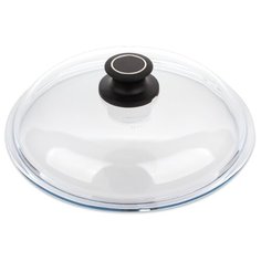 Крышка AMT Gastroguss для кастрюли/сковороды стеклянная Glass Lid 028 (28 см) прозрачный/черный