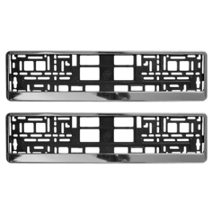 Рамка для номера ГЛАВДОР GL-619 серебристый 2 шт.