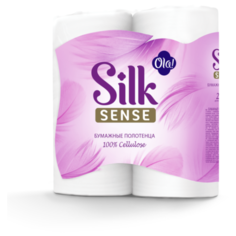 Полотенца бумажные Ola! Silk Sense белые двухслойные 2 рул.
