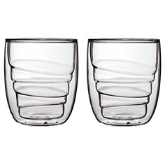 QDO Набор стаканов Elements wood 567493 2 шт 210 мл прозрачный