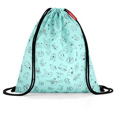 Reisenthel Мешок-сумка для обуви Mysac kids cats and dogs mint (IC4062) голубой