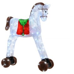 Фигурка Kaemingk Игрушечная лошадка светодиодная 40 см (492255) белый