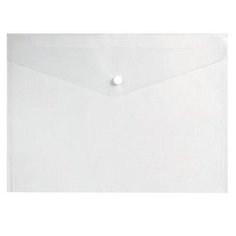 InФормат Папка-конверт на кнопке прозрачная А4, 150 мкм, пластик прозрачный