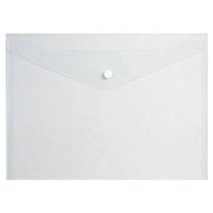 InФормат Папка-конверт на кнопке прозрачная А4, 180 мкм, пластик прозрачный