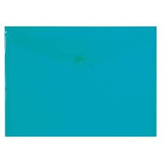 InФормат Папка-конверт на кнопке прозрачная А4, 180 мкм, пластик зеленый