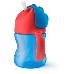 Поильник с трубочкой Philips AVENT SCF796/01, 200 мл синий/красный