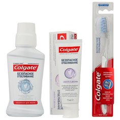 Набор средств Colgate Total 12 комплексная зубная паста-гель 75 мл, мягкая зубная щетка, ополаскиватель для полости рта 250 мл
