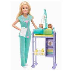 Игровой набор Barbie Baby Doctor Детский врач блондинка, GKH23