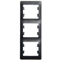 Рамка 3п Schneider Electric GLOSSA GSL000707, черный