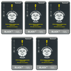 MEDIUS Ampoule Synergy Mask Black Plus тканевая маска Очищающая, 25 мл, 5 шт.