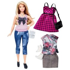 Кукла Barbie с набором одежды, 29 см, DTF00