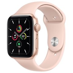 Умные часы Apple Watch SE GPS 44mm Aluminum Case with Sport Band золотистый/розовый песок
