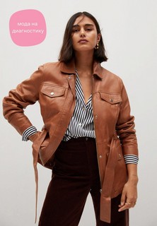 Куртка кожаная Violeta by Mango
