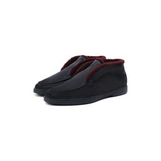 Замшевые ботинки Santoni