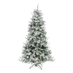 Елка новогодняя Polygroup 228cm elkhorn flocked pine tree