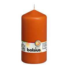 Свеча-столбик Bolsius 15x8 оранжевая