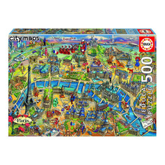 Пазл Educa Карта Парижа 500 деталей