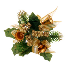 Кольцо для свечи с ягодами 13см золото Festive