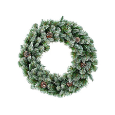 Венок Императорский заснеженный с шишками, 45 см, EverChristmaS, Царь Елка