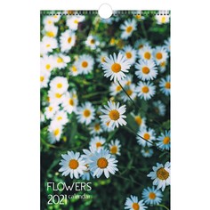 Календарь одноблочный средний Цветы (дизайн 2) на 2021 год Канц Эксмо