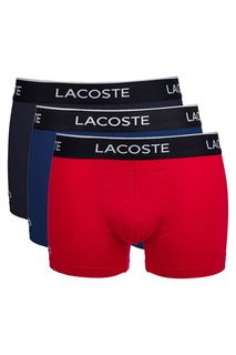 Комплект из трех трусов-боксеров из хлопка Lacoste