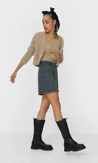 Stradivarius Юбка В Клетку Женская Коллекция Черный S