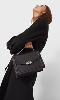 Stradivarius Сумка С Плечевым Ремнем, Застежкой И Цепочкой Женская Коллекция Черный 103