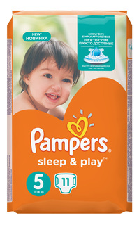 Подгузники Pampers Sleep & Play 5 (11-18 кг), 11 шт.