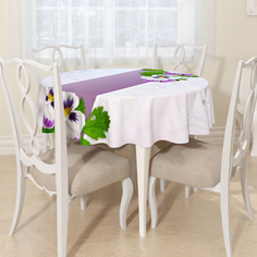 Скатерть Сирень Nostalzhi Цвет: Белый (круглая 145 см)