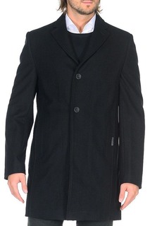 Пальто мужское BAZIONI 5026 MELTON BLACK черные 54