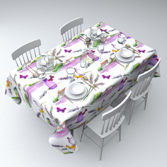 Скатерть Сирень Akvarelnyiy Provans Цвет: Белый (145х220 см)