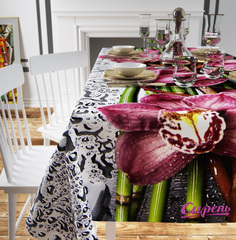 Скатерть Сирень August (145х220 см)