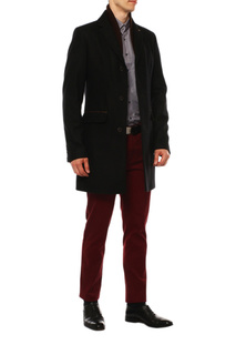 Пальто мужское BAZIONI 5028 M MELTON BLACK черные 58