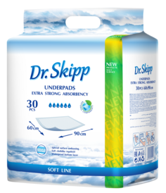 Гигиенические пеленки для детей Dr. Skipp 60x90, 30 шт. Dr.Skipp
