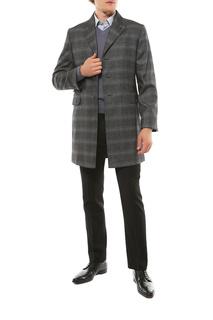 Пальто мужское ABSOLUTEX 5040 M GREY CHECK серое 56