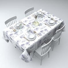 Скатерть Сирень Provanskiy Ujut Цвет: Белый (120х145 см)