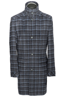 Пальто мужское ABSOLUTEX 5018-1S DK BLUE CHEK синее 54