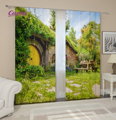 Фотошторы Сирень Dupont 290x260